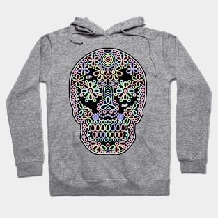 Faded Colors Skull de Los Muertos Hoodie